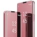 Produktbild Layeri Für Samsung Galaxy S10 Hülle Flip Leder Handyhülle für Samsung Galaxy S10 Klapphülle Case Silikon Spiegel mit Standfunktion Schutzhülle Clear View Stoßfest Cover für Samsung S10 Tasche