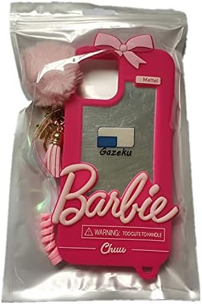 GazeKu Mirror Soft Phone Case with Charm Key Chain Ball for Apple iPhone 12 11 Pro Max XR 8 7 6 Samsung S20 (for iPhone 12 Pro Max)