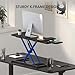 FLEXISPOT 32-inch Height Adjustable Standing Desk Converter, Quick Sit to Stand Tabletop Dual Monitor and Laptop Workstation with Wide Keyboard Tray, Black