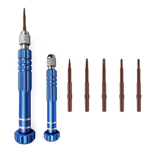 5-in-1 Precision Screwdriver Set Magnetic S2 Steel Bits for Eyeglasses, Electronics, Jewelry and More