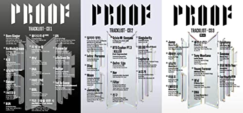 BTS Proof Anthology Album CD édition standard + The Art of Proof + Photographie + Epilogue + Paroles + Ensemble de cartes photo version A + Ensemble de cartes photo B + Carte postale + Suivi scellé – vue 8