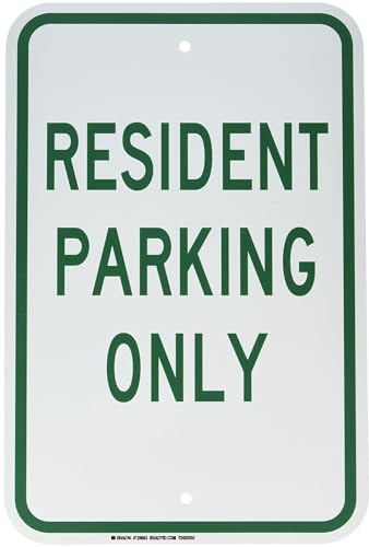 Panneau de contrôle de la circulation Resident Parking Only 45,7x30,5 cm