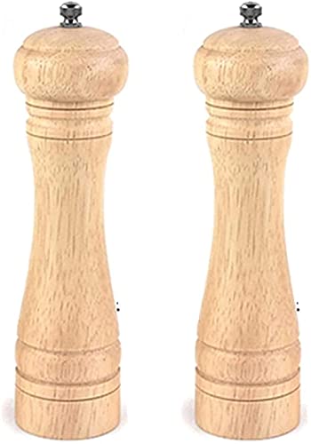 TONZN 2 pièces de 8 Pouces Moulin à sel en Bois Moulin à Chili Restaurant Cuisine Moulin à sel moulins à sel et à Poivre