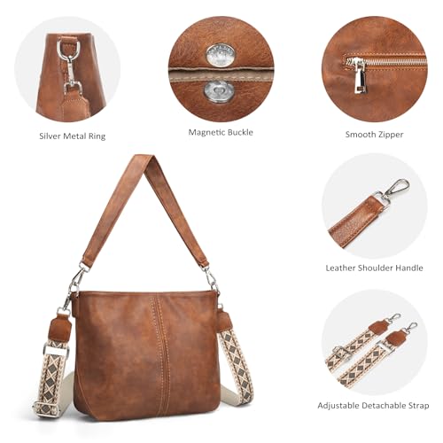 Image of VONAL Hobo Crossbody Bags for Women, Vegan Leather Purses Shoulder Handbags for women PU leather Tote Bags Everyday Purse