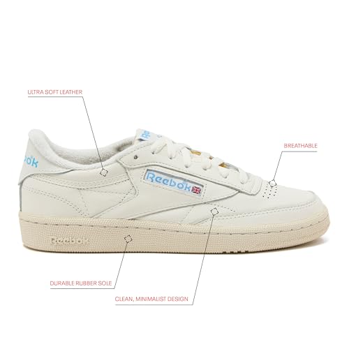 Reebok Womens Club C 85 Vintage Tennis Sneakers for Women, Casual White Womens Shoes3