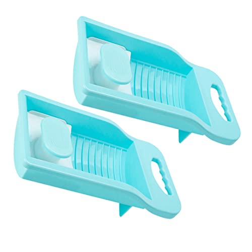 FONDOTIN 2pcs Small Clothes Washboard Handle Compact Laundry Scrubbing Board for Hand Washing Underwear and for Home Use and Convenient Storage