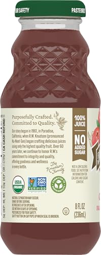 Image of R.W. Knudsen Organic Just Cranberry Juice, 8 fl oz (12 Pack)