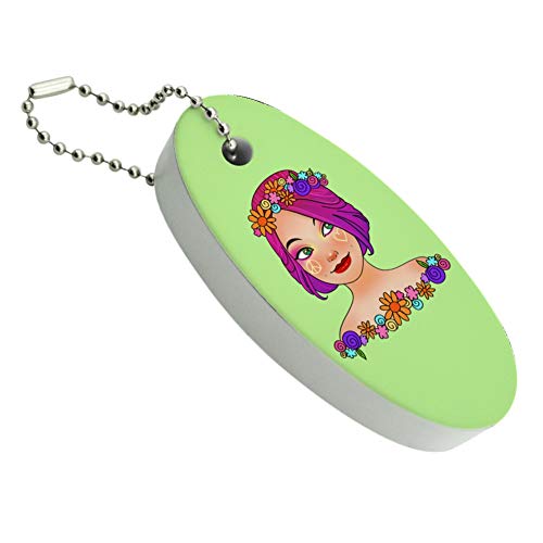 GRAPHICS & MORE Classy Modern Day Hippie Flower Child Floating Keychain Oval Foam Fishing Boat Buoy Key Float