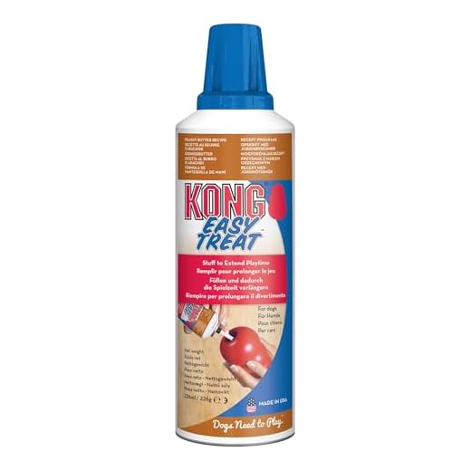 KONG – Easy Treat – Hundesnack aus der Tube – 227 g (8 Unzen) – Erdnussbutter