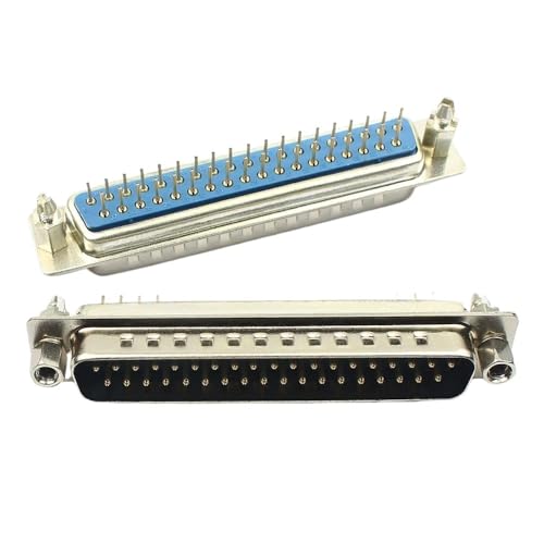 Image of 2PCS DB9 Female Male PCB Mount D-Sub 9Pin PCB Connector RS232 Connector 90-Degree Bent Needle DR9 ﻿(1 Female 1 Male)