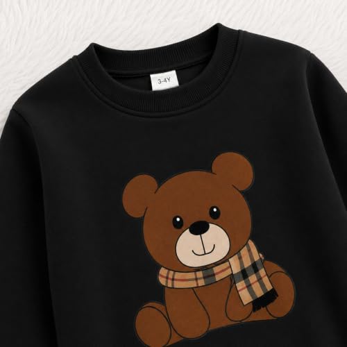 Image of Kids Winter Teddy Fleece Sweatshirt & Jogger Set for Kids Boys Girls