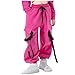 Girls Baggy Cargo Pants Tween Girls Y2K Fashion Hip Hop Wide Leg High Waisted Sweatpant Kids Skateboarding Streetwear Hot Pink