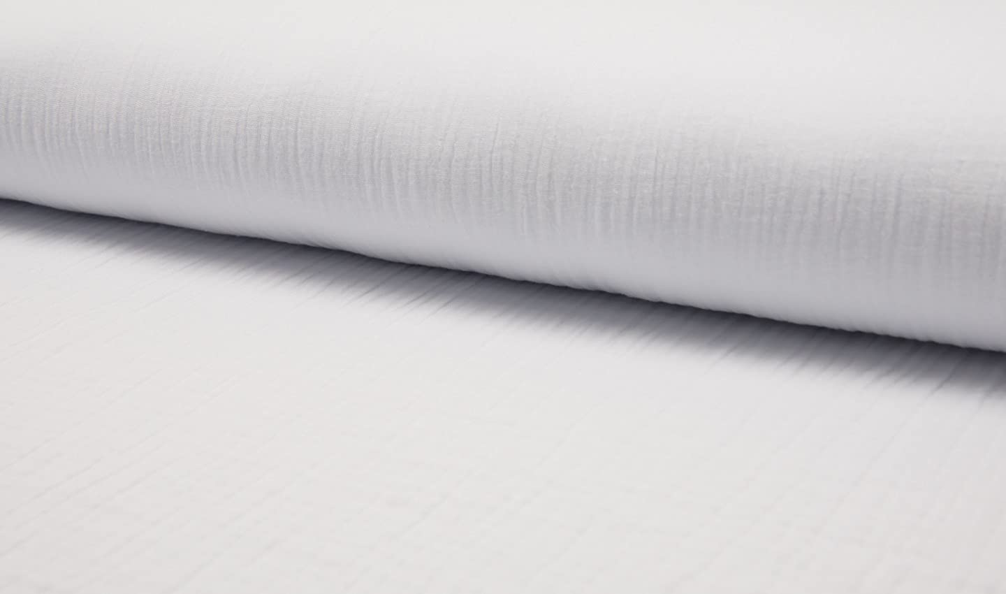 Bambino podwójna gaza muślinowa tkanina materiał optyczny biały, 5 m - 500 cm x 140 cm