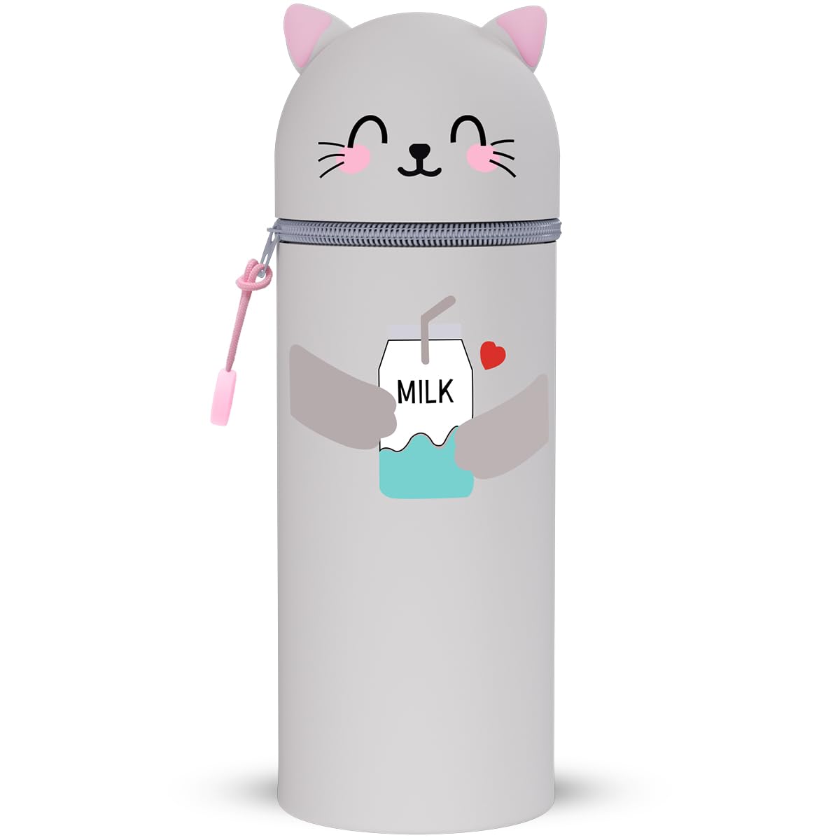 GDFJBG Kawaii, Estuche Escolar De Silicona Blanda 2 En 1, Diseño De Dinosaurio Extensible Con Forma Moldeada Portalápices De Mesa, Cremallera, Forma Moldeada (I