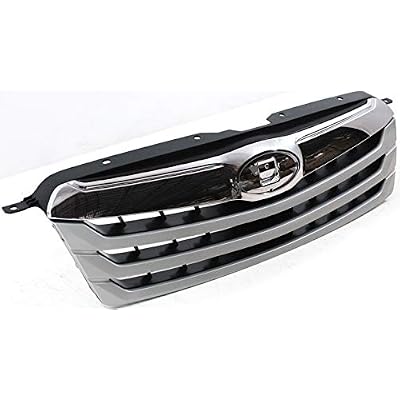Garage-Pro Grille Assembly Compatible with 2010-2012 Subaru Outback Silver Shell with Textured Gray Insert