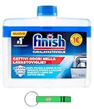 12 X Finish Cura Lavastoviglie, detersivo per lavastoviglie, effetto disinfettante e sgrassante, rimuovere i depositi di grasso e calcare, 250 ml + portachiavi Beni Culinari gratuito