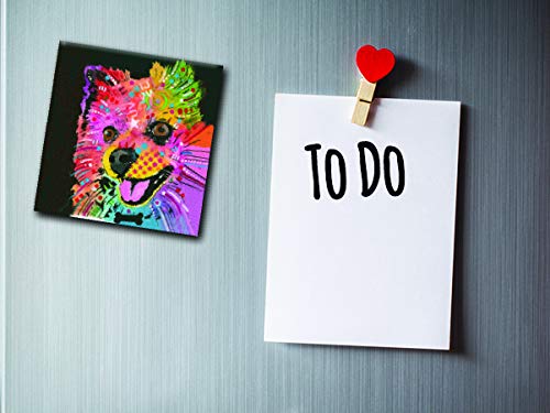 Enjoy It Pet Magnet, Pomeranian Featuring The Pop Art Of Dean Russo - Measures 2.5" #TOP2