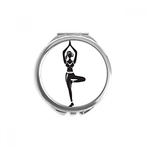 Miroir rond yoga retouche maquillage dans le sac à main en voyage