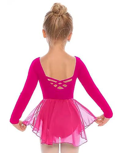 Arshiner Kids Girls Classic Long Sleeve Leotard Dance Ballet Dress