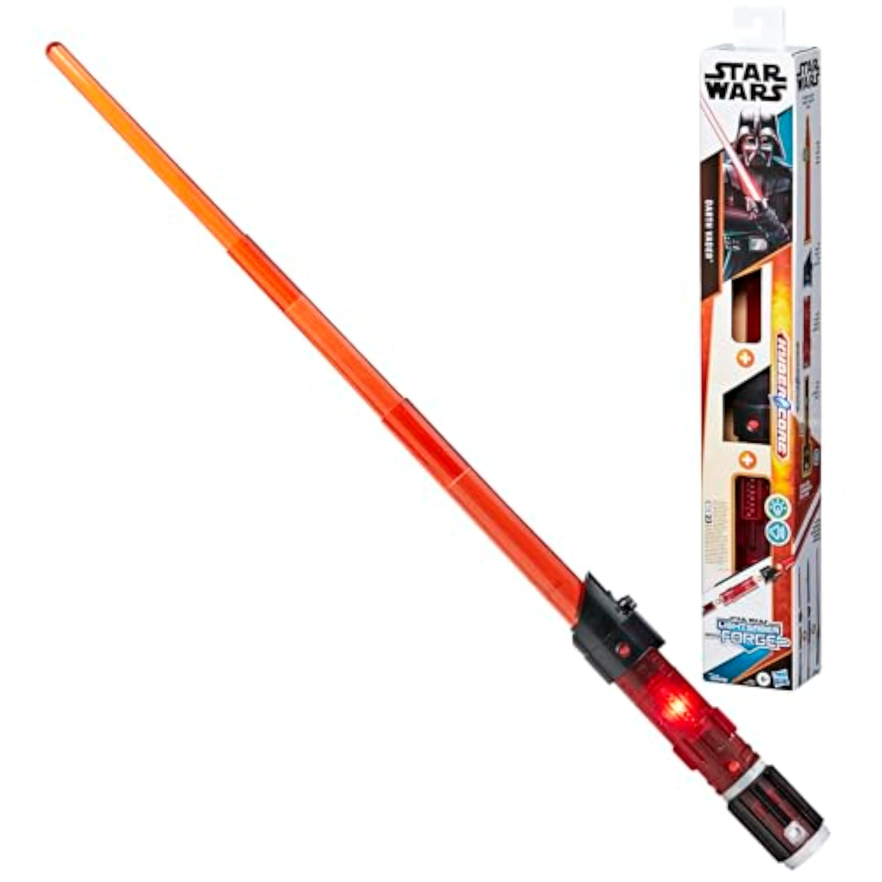 Star Wars Lightsaber Forge Kyber Core Darth Vader, Sable de Luz Electrónico de Juguete Personalizable, Accesorio para Disfraz, Niños y Niñas de 4 Años o Más