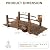 EPICOZY Wood Garden Bridge Classic Wooden Arch Stained Finish Footbridge with Safety Railings, 530 lbs Capacity, Decorative Pond Bridge Landscaping for Outdoor Yard Farm Garden Creek Ponds, Carbonized
