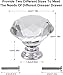 Akstore 6 Pcs Crystal Glass Cabinet Knobs 30mm Diamond Shape Drawer Kitchen Cabinets Dresser Cupboard Wardrobe Pulls Handles (30mm, Clear)