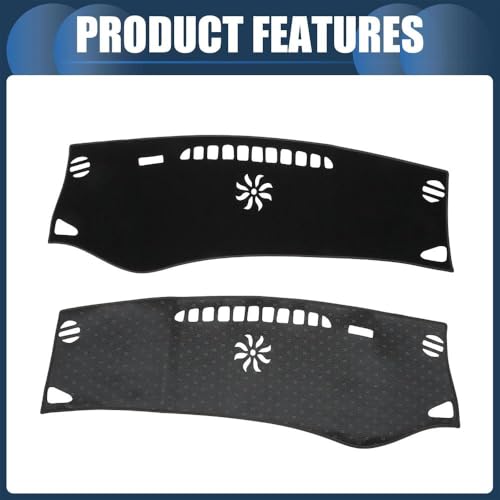 Alfombrilla para salpicadero de Buick Envision 2014-2017 funda protectora negra con borde rojo 6