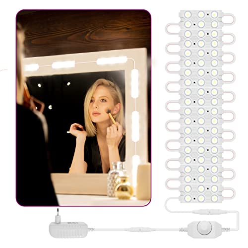 Led Spiegelleuchte, Dimmbar spiegel beleuchtung mit 60 Leds, 10FT Länge Make Up Licht, 6000K Kaltweiß LED Schminkspiegel… – Bild 6