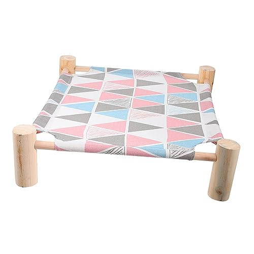 HOMOBABE Holzbein Katzenbett Atmungsaktives Abnehmbares Hundebett Als Erhobenes Katzen-hängemattenbett Für Drinnen Platzsparend Und Leicht Zu Reinigen Für Ihr Zuhause