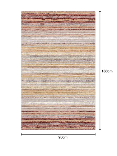 Image of Shaggy Rugs 9 x 12 Feet Soft and Cozy Carpet for Living Room & Hall, Bedroom, and Kids Room Non-Slip, High Pile, Machine Washable, Perfect for Any Room (RedGold)