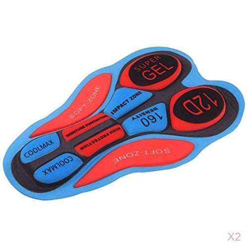 THE STYLE SUTRA® 2pcs Cycling Shorts Pad Unisex Cushion Bike Butt Accessories 12D Red Blue | Sporting Goods | Cycling | Cycling Clothing | Shorts-image-21