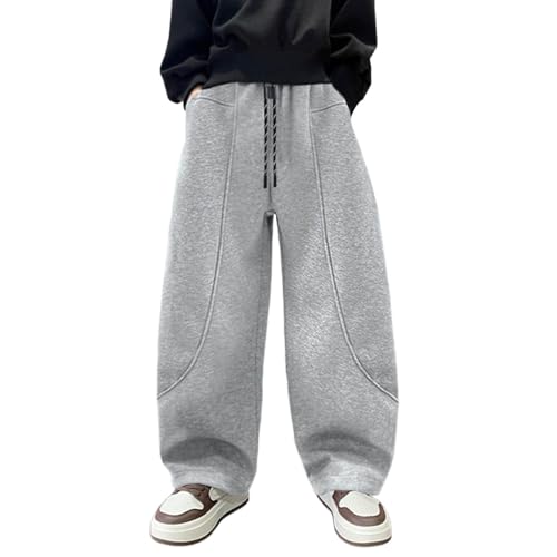 Pantalones deportivos de pierna abierta infantiles para evitar rozaduras con forro polar suave