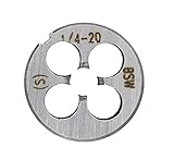 Material:acero de aleación. Matriz Redonda 1 unid BSW Rosca Derecha Muere Metalworking Herramientas 5/32-32 3/16-24 5-16-18 1/4-20 1/2-12 5/8-11 (Color : No.3 1l4 20)