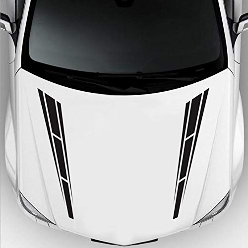 Lanzmyan Universal Hood Decal Sticker Dbs001 Car Hood Racing Body Side Vinyl Modified Stripe Decal Decoration Black #TOP1
