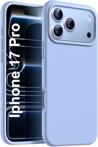 Image of SBMS Silicone Case for iPhone 17 Pro 6.3-Inch, Silky-Soft Touch Full-Body Protective Phone Case, Shockproof Back Cover for iPhone 17 Pro (Sky Blue)
