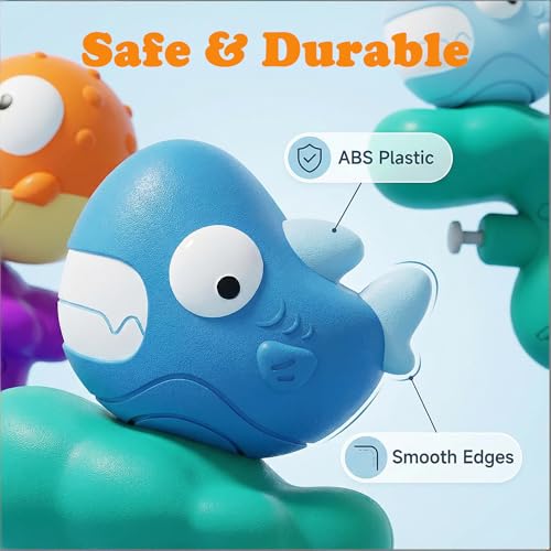 Water Guns for Kids,4 Pack Cartoon Mini Squirt Guns 6-20 Ft Lon Range Squirt Blasters Gun Water Pistols for Kids, Outdoor Swimming Pool Beach Party Small Water Gun Toy for Boys Girls Toddler - image 4