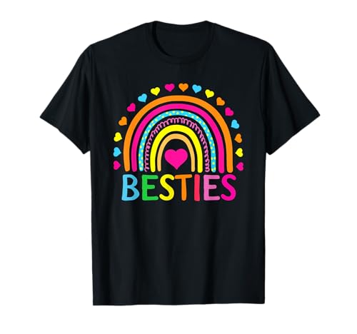 Besties BFF Rainbow Best Friends Bestie Friendship Gifts T-Shirt