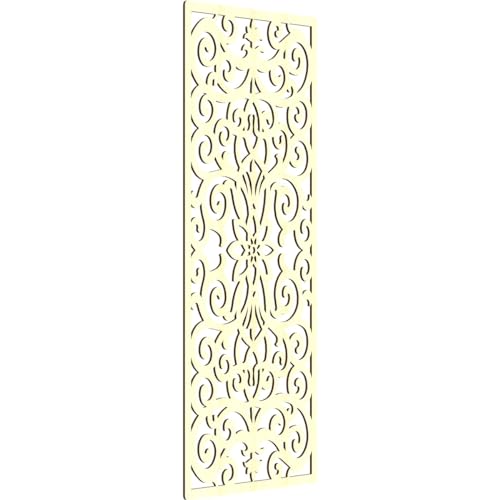 Image of Buel Decorative Pierced Fretwork Wood Wall Panels, 35 3 /8 inchW x 89 3 /8 inchH x 3 /8 inchT, Alder