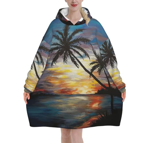 Plaid à capuche tropical pour vos soirées d'hiver cocooning au chaud