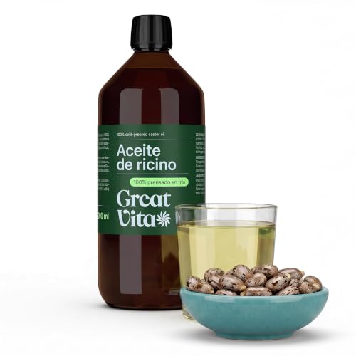 Great Vita aceite de ricino - puro, natural, vegano, sin hexano, no OGM, 1-Pack (1 x 1000 ml)
