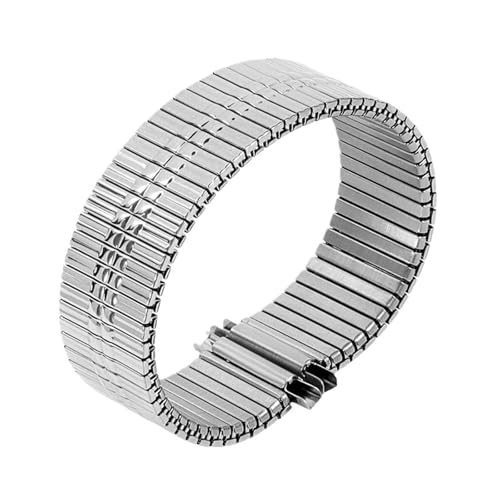 Bracelet de montre en acier inoxydable extensible 16-22mm pour homme