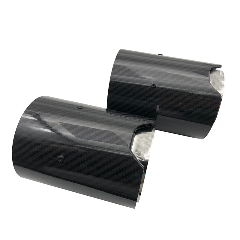 Tuyau d'échappement en fibre de carbone véritable de finition premium 63mm