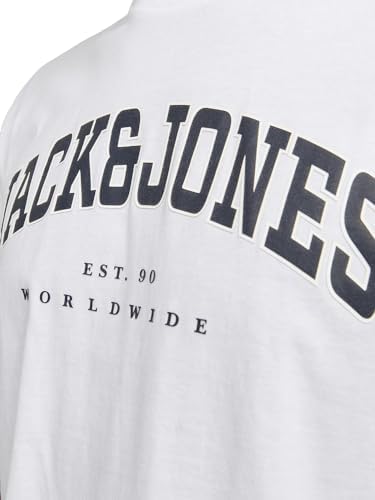 JACK & JONES JJECALEB VARSITY TEE SS O-NECK NOOS Erkek TişörtBeyaz XL - Görsel 3