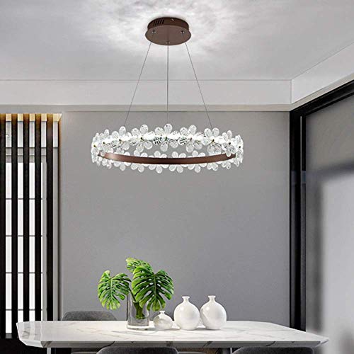 Luminaire suspendu anneau de fleurs pour éclairer une table de salle à manger