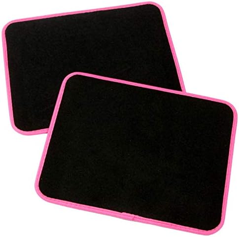 BDK 4-Piece Design Carpet Floor Mat Set - (Hawaiian Flower Pink) (Licensed Products, Secure Backing)
