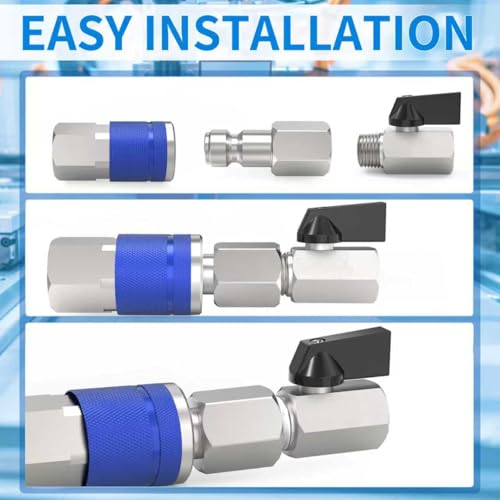 ChillWaves Automotive T-Style Air Plug, 1/4" NPT Female Pneumatic Plugs, Air Compressor Accessories Fittings(10-PACK)