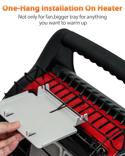 HIDALIFE Wood Stove Fan Holder for Heater, Big Tray for Fireplace Fan and Heated Stuff Water Cup and Food, Propane Heater accessories for Outdoor Camping Tent - Thumbnail 2