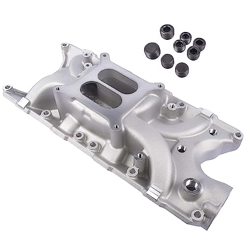 Weonefit 84026 Coletor de admissão plano duplo de alumínio substituição para Ford Small Block Windso