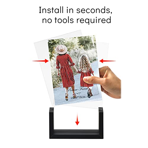 Mebrudy 5X7 Picture Frame 2 Pack, Black Photo Frames With Tempered Glass Cover And Wooden Base For Tabletop Or Desktop Display #TOP5