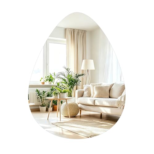 TSKDKIT Wall Mirror 40 x 30 cm Stick On Mirror for Walls